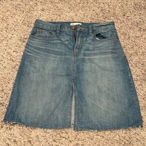 Madewell A Line denim skirt